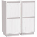 Sideboard aus Massivholz und Kiefernholz mit 2 Tueren