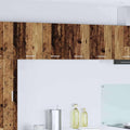 Wandschrank in Weiss mit geschlossenem Stauraum