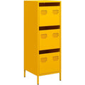 Hochschrank in Gelb mit 3 Schubladen