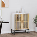 Die Gestaltung von dem Sideboard wird durch Holzwerkstoff gepraegt mit den Massen 60 x 30 x 75 cm
