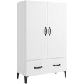 Hochschrank mit den Massen 70 x 31 x 115 cm in Weiss