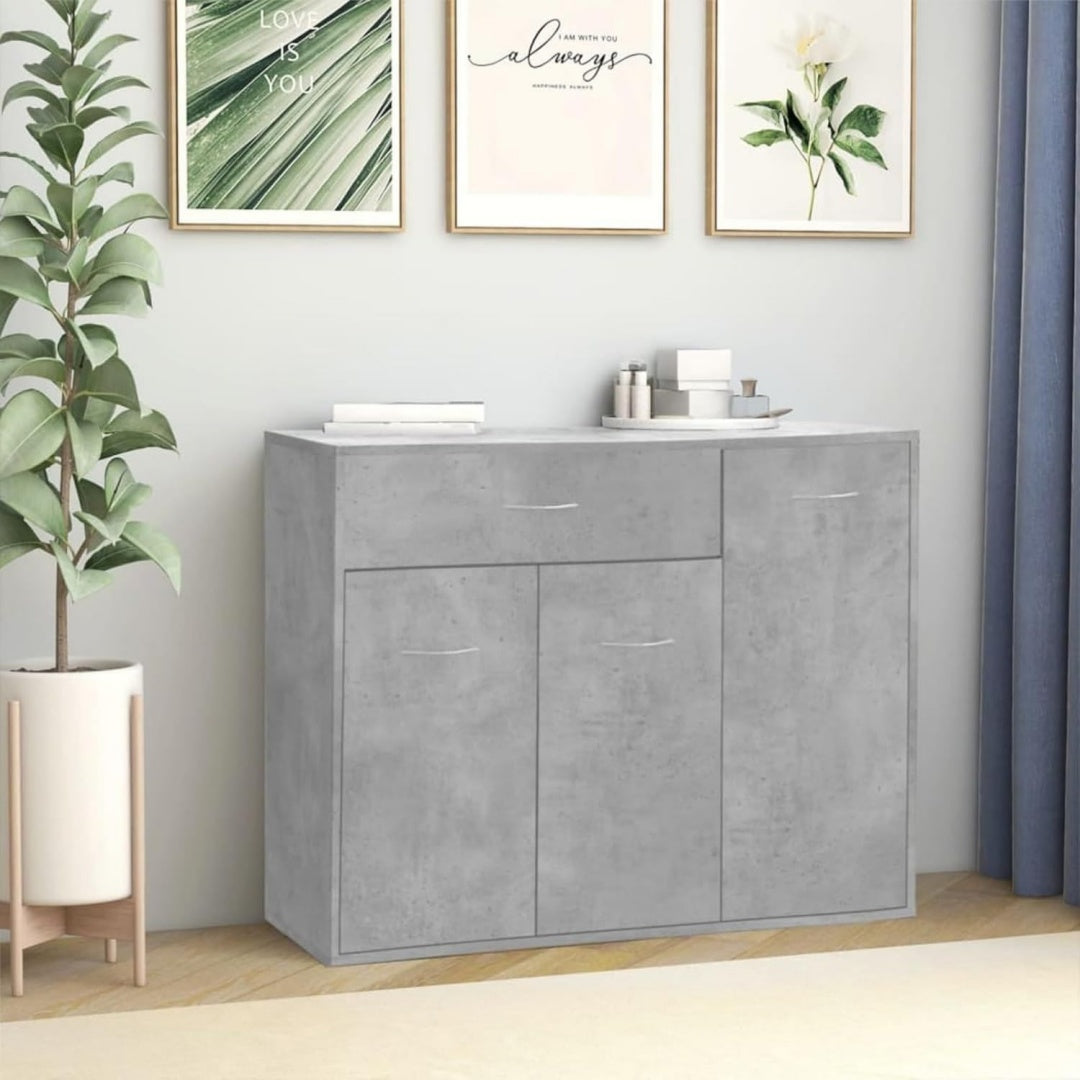 Sideboard mit den Massen 88 x 30 x 70 cm in Betongrau