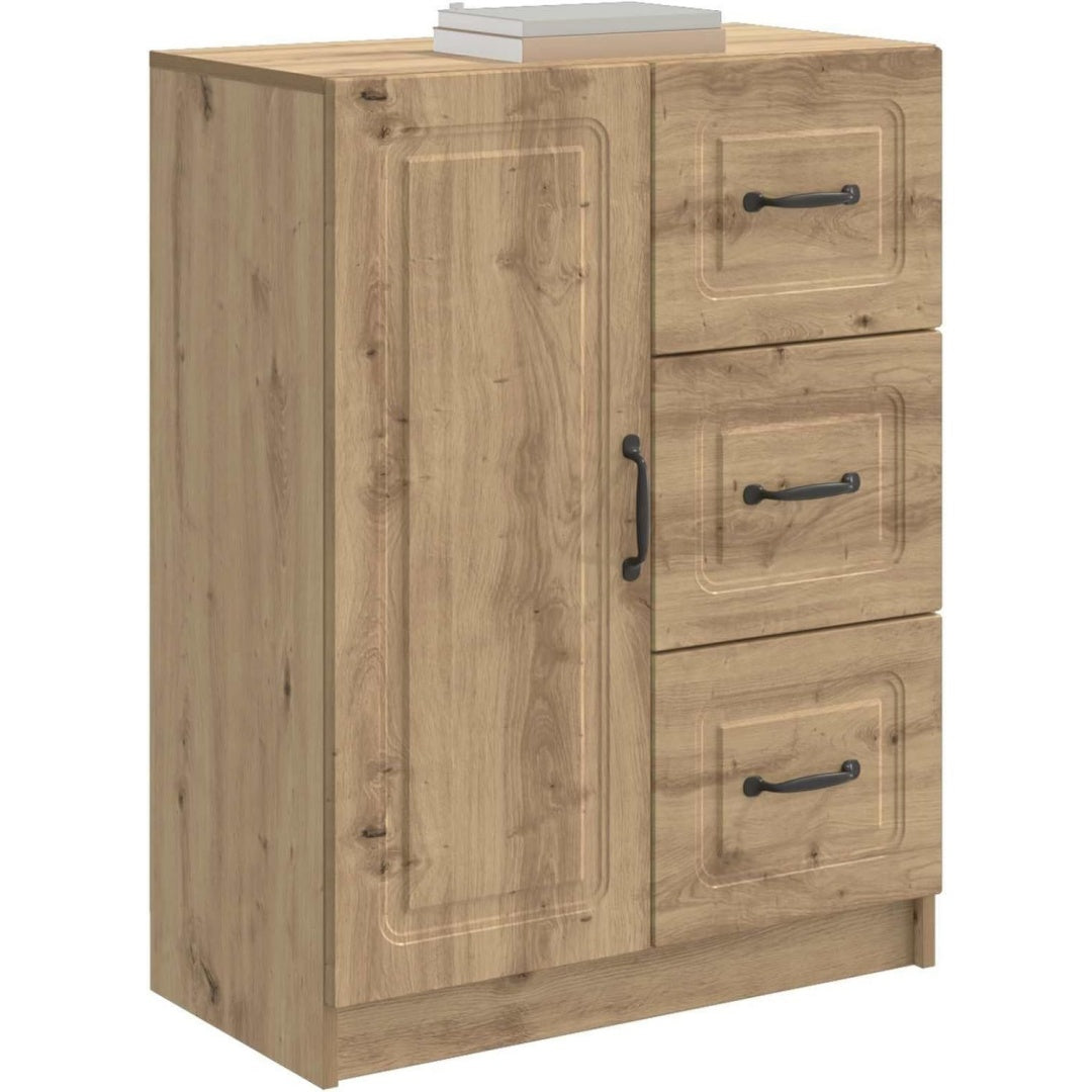 Metallgriffe an dem Sideboard mit den Massen 66 x 34.5 x 87 cm