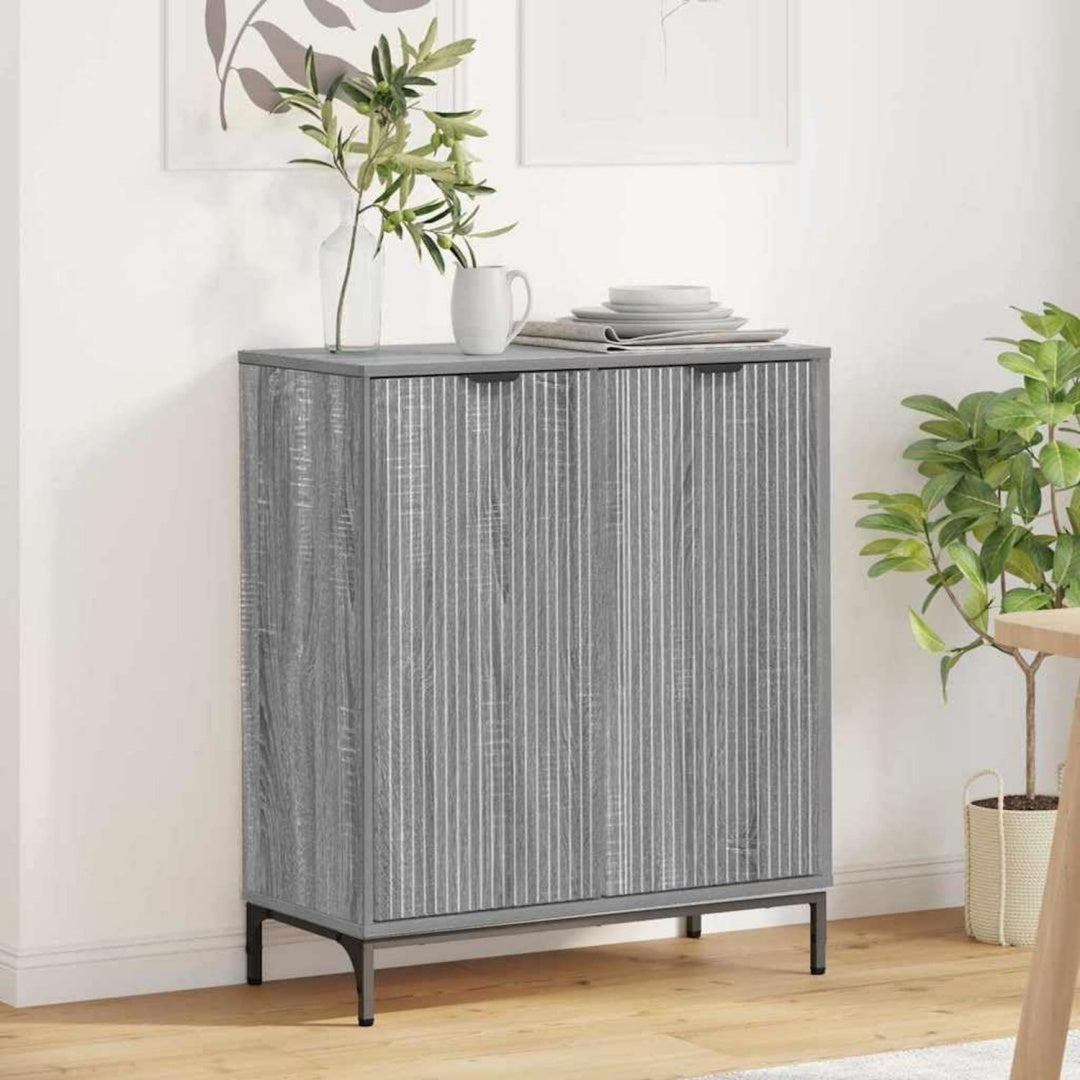 2 Tueren praegen das Sideboard in Eichenbraun und Grau