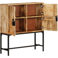 Sideboard aus Metall und Mangoholz in Braun