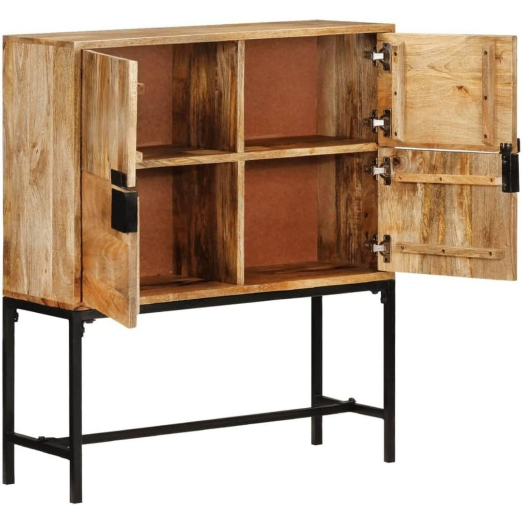 Sideboard aus Metall und Mangoholz in Braun