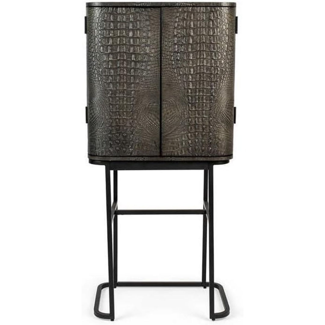 Sideboard mit Flechtoptik und Flaschenablagen