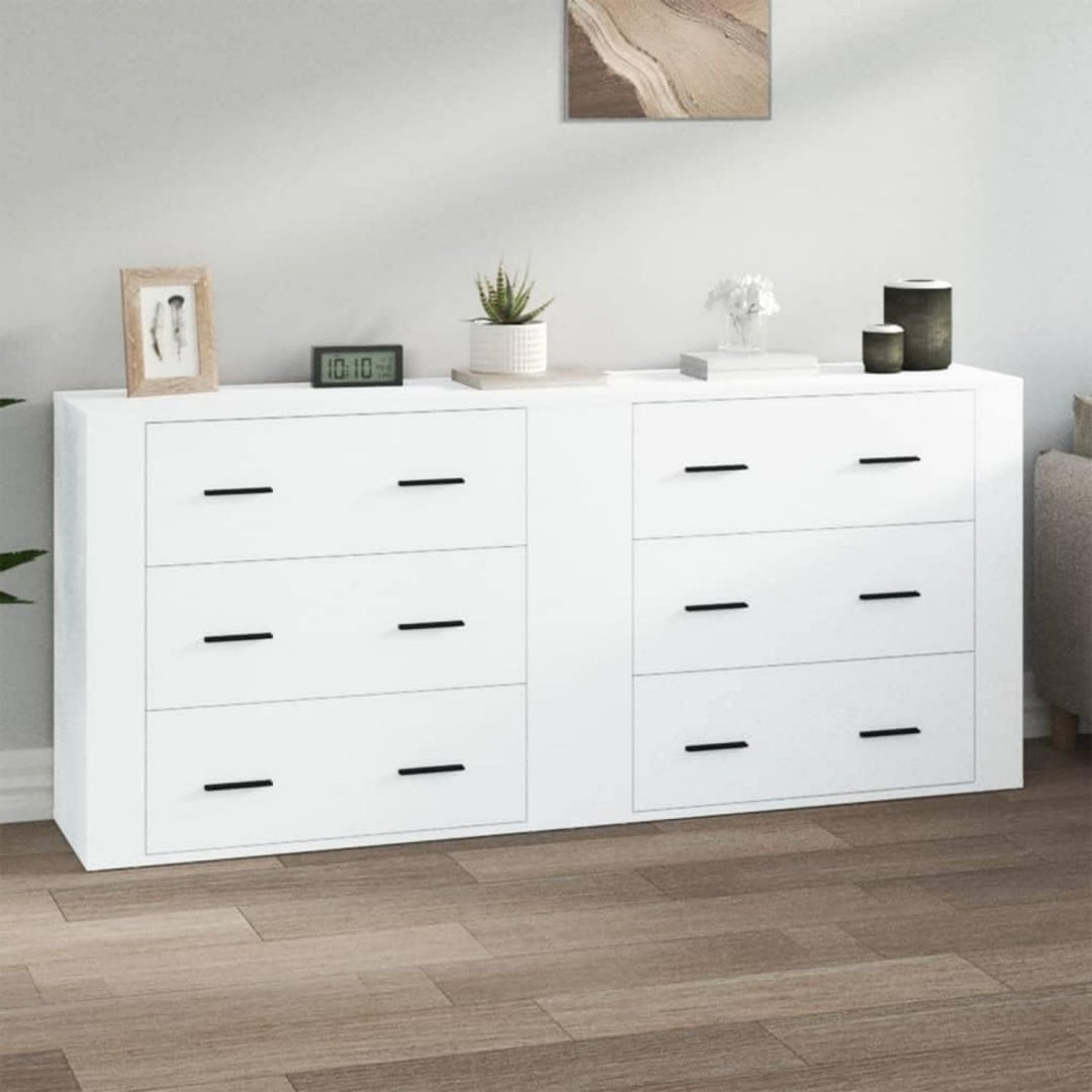 Die Gestaltung von dem Sideboard wird durch Holzwerkstoff gepraegt mit den Massen 80 x 33 x 70 cm