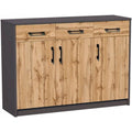Sideboard mit 3 Tueren, 3 Schubladen und geschlossenem Stauraum