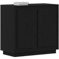 Sideboard mit den Massen 80 x 40 x 75 cm in Schwarz und Eichenbraun