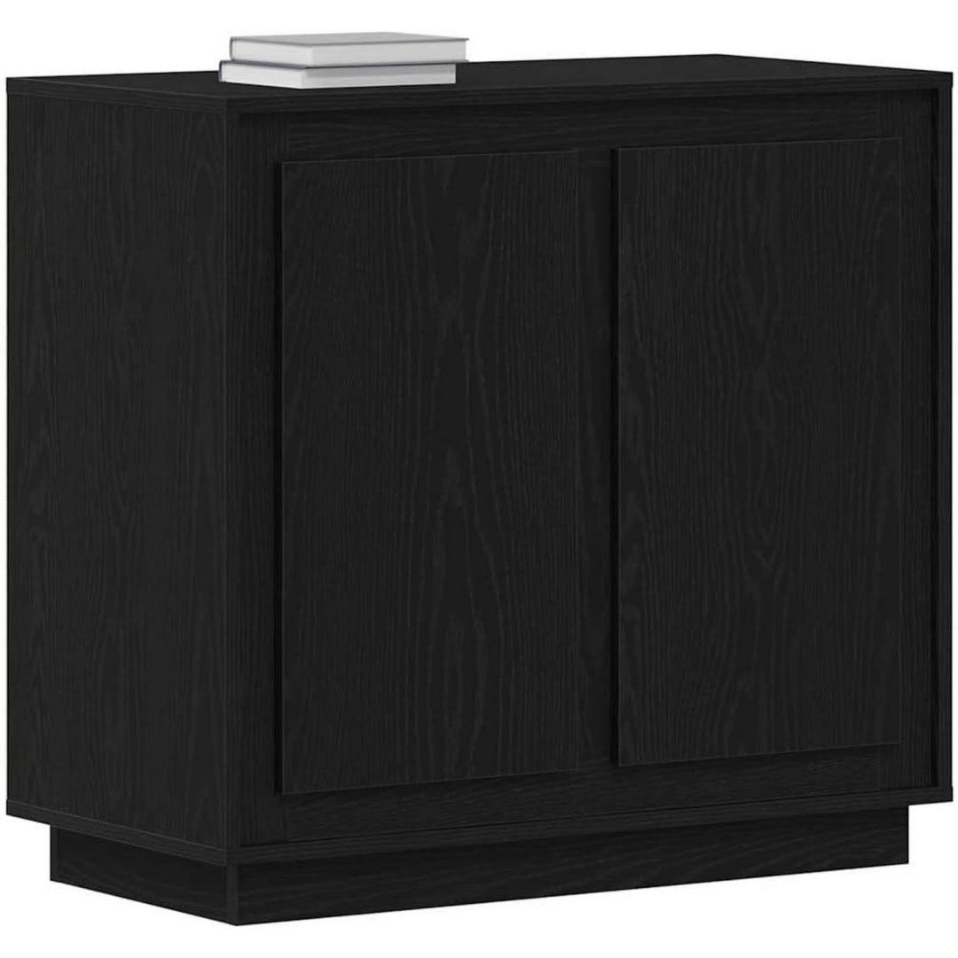 Sideboard mit den Massen 80 x 40 x 75 cm in Schwarz und Eichenbraun