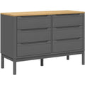 Sideboard mit Holzoptik, Schubladen und 6 Schubladen