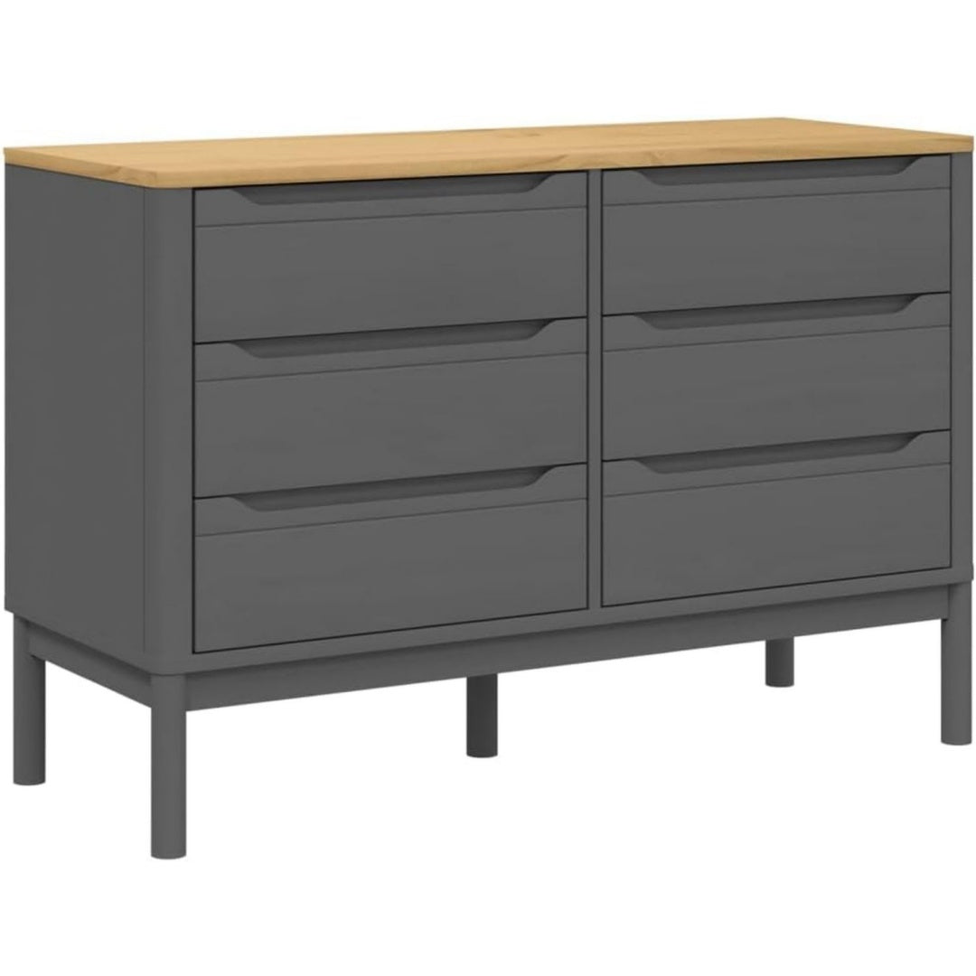Sideboard mit Holzoptik, Schubladen und 6 Schubladen