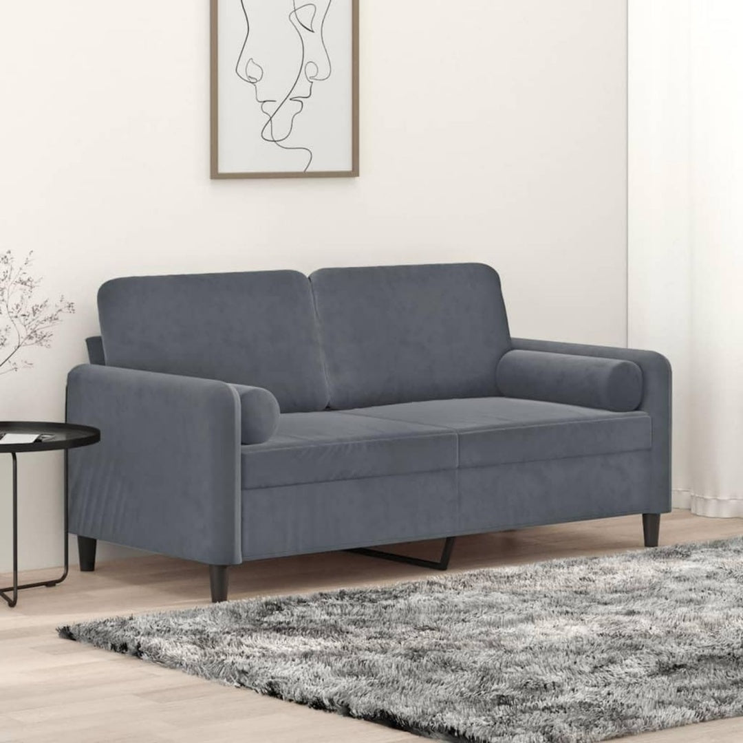Sofa aus Samt mit einem Metallgestell