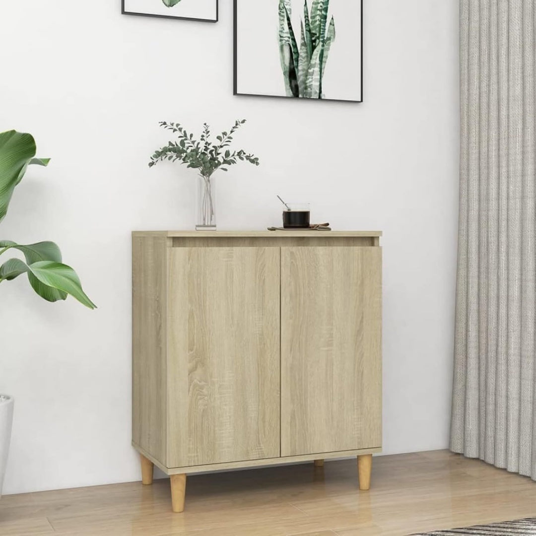 Sideboard verbindet geschlossenen Stauraum und Holzbeine