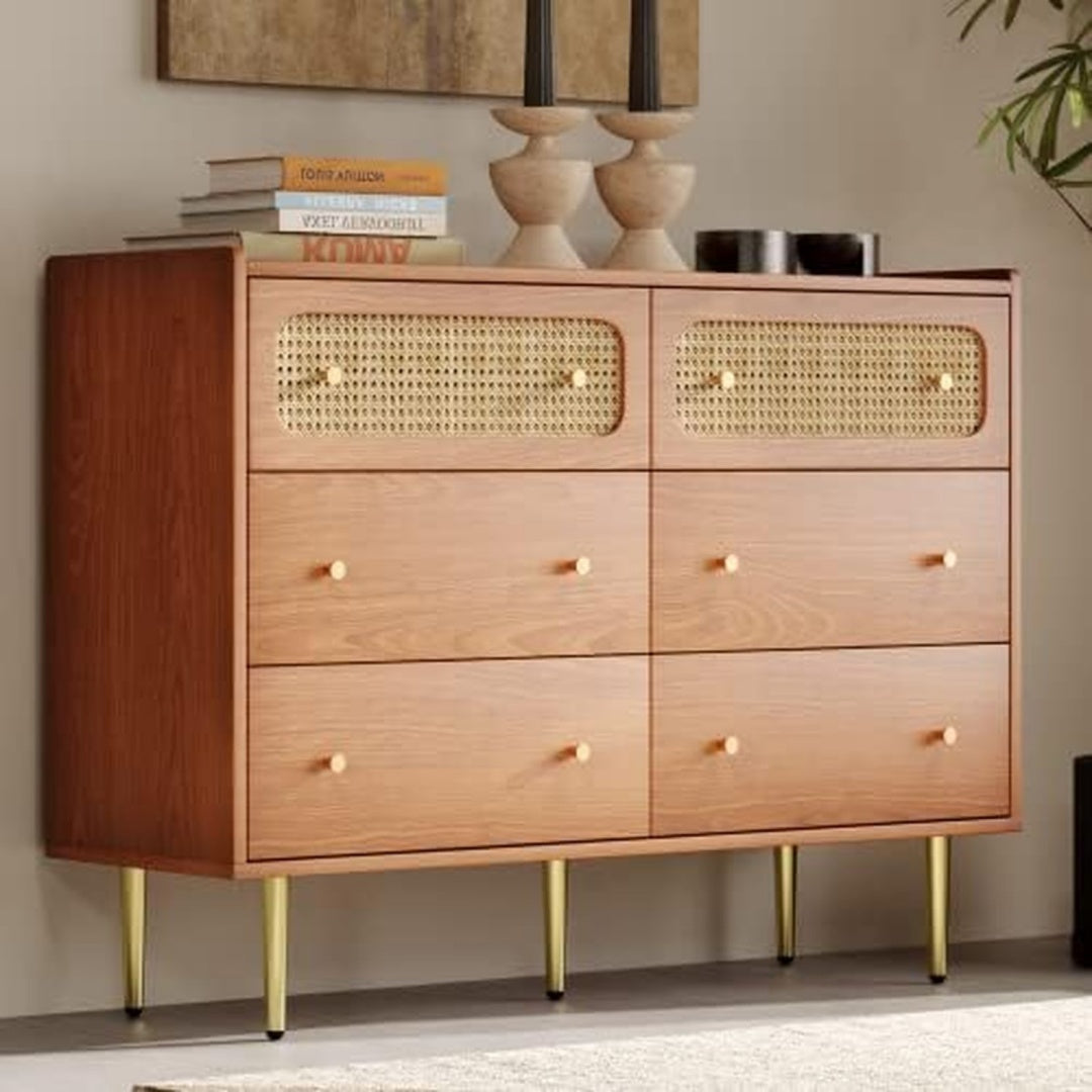 Hochschrank in Naturbraun mit Holzoptik