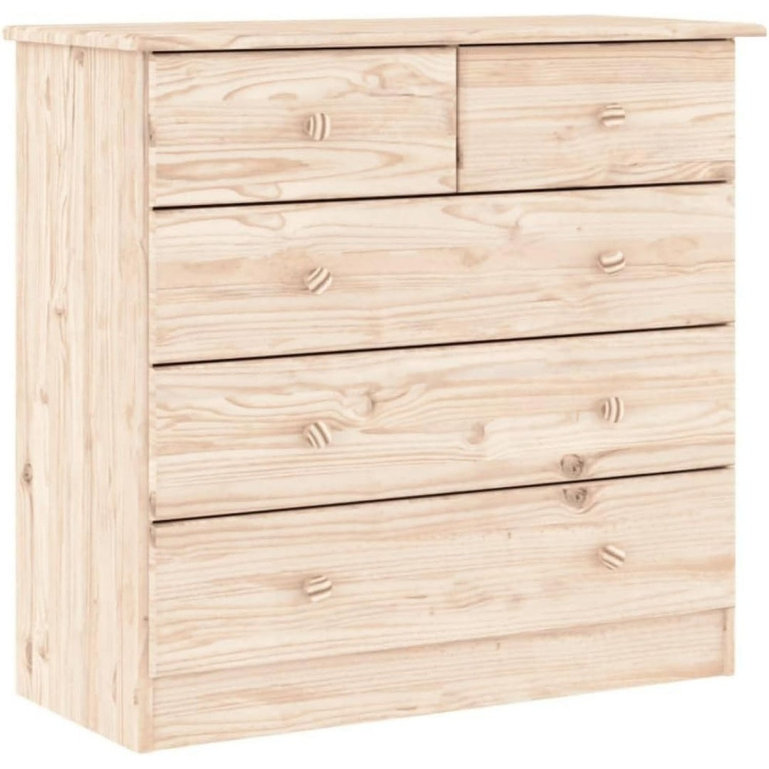 Das Sideboard nimmt mit 77 x 35 x 73 cm Gestalt an